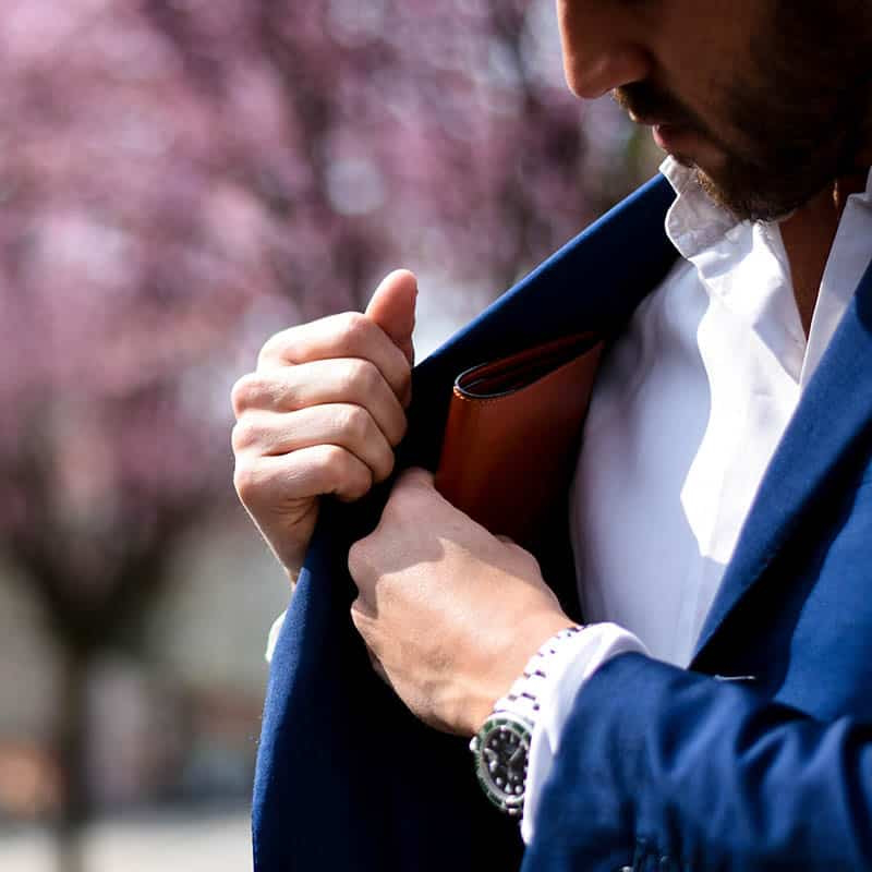 Portofel barbatesc din piele naturala , maro, Magrot, Hassion 623