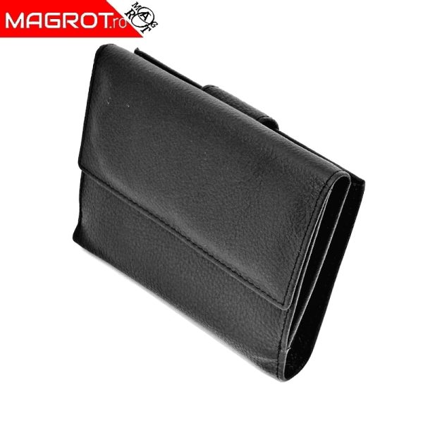 Portofel dama, din piele naturala, Hasssion j017 negru, Magrot 13806
