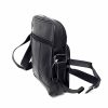 Borseta barbateasca de umar,din piele naturala, neagra, 19/16 cm, Magrot 215