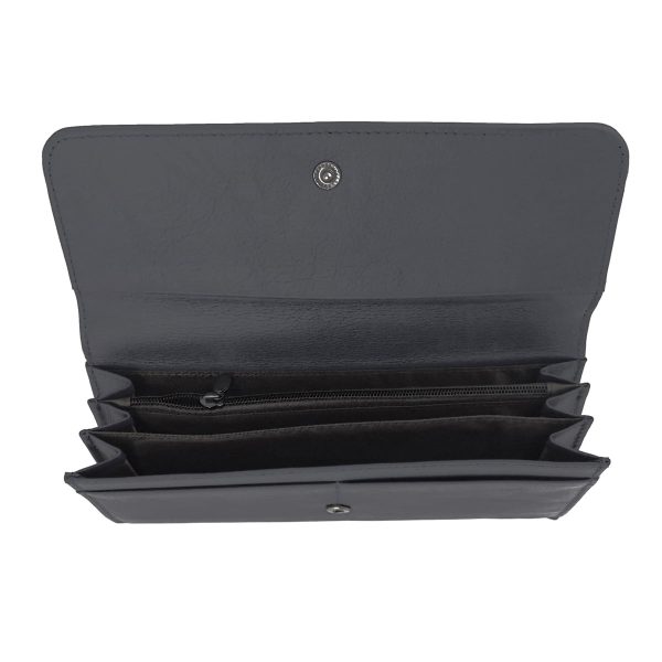 Portofel de dama din piele naturala, negru, 19/9 Magrot G015 13935