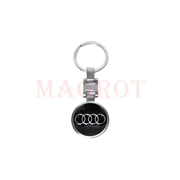 Breloc Audi 3d cu doua fete, metalic Magrot 20102