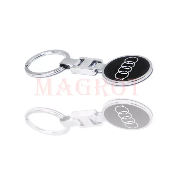 Breloc Audi 3d cu doua fete, metalic Magrot 20102