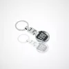Breloc Fiat premium negru din inox 3d, ambalat in cutie, Magrot 20411