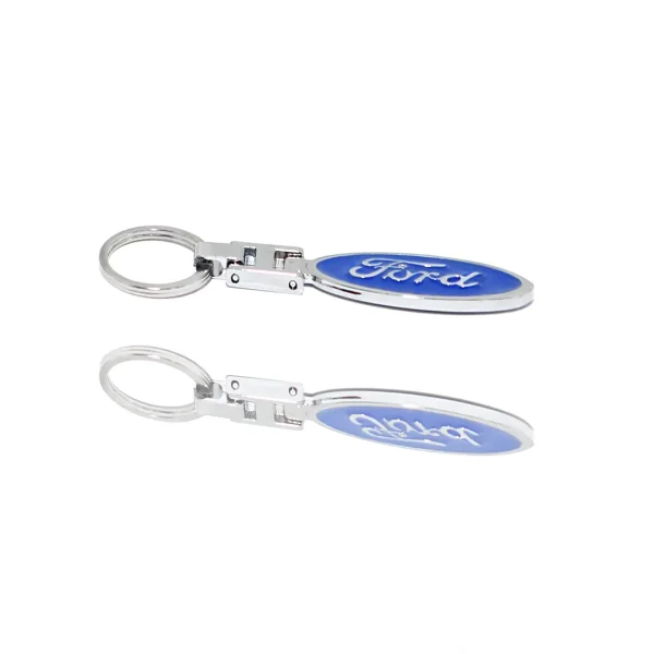 Breloc Ford, Sigla pe ambele parti, 3D Metalic Premium, Magrot 20166