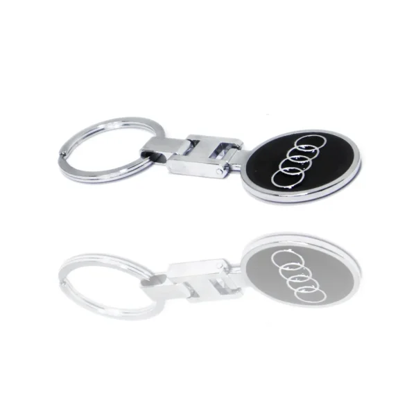 Breloc premium Audi 3d cu doua fete, cutie cadou Magrot 20170
