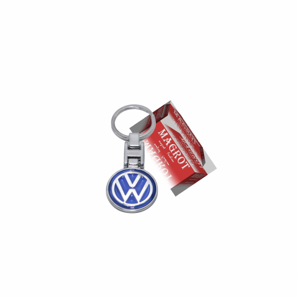 Breloc premium volkswagen 3d cu doua fete, metalic Magrot 20168