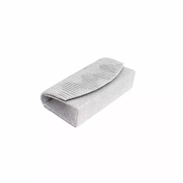 Geanta plic pentru ocazii si petreceri, argintiu, sclipici, 20x10 cm, Magrot 20301