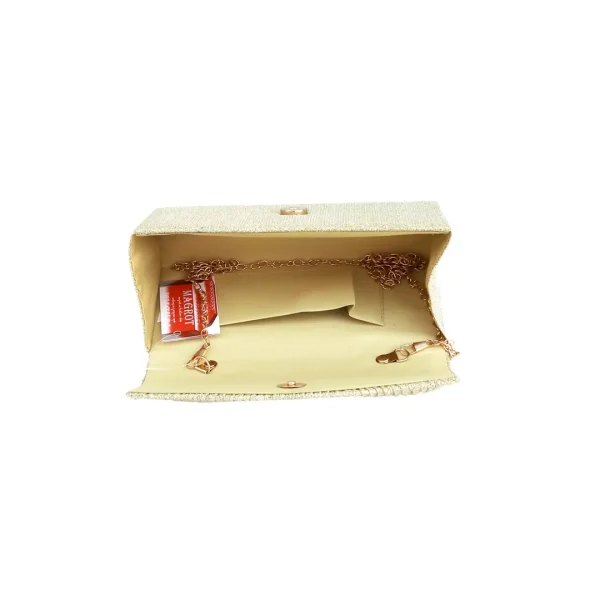 Geanta plic pentru ocazii si petreceri, auriu, sclipici, 20/10 cm, Magrot 20302