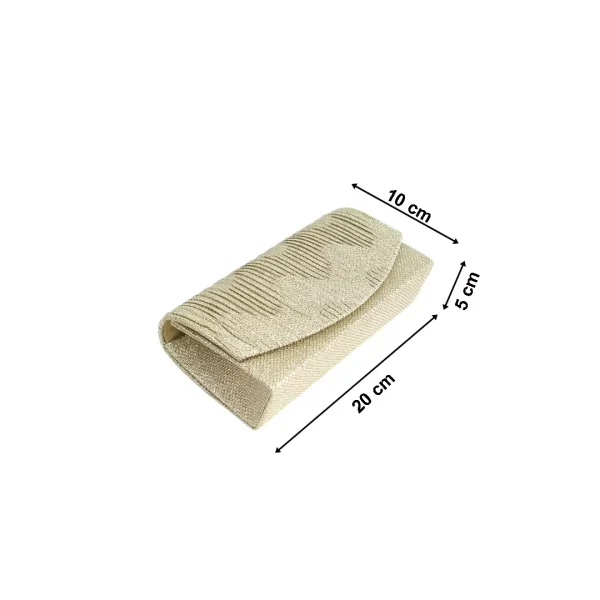 Geanta plic pentru ocazii si petreceri, auriu, sclipici, 20/10 cm, Magrot 20302