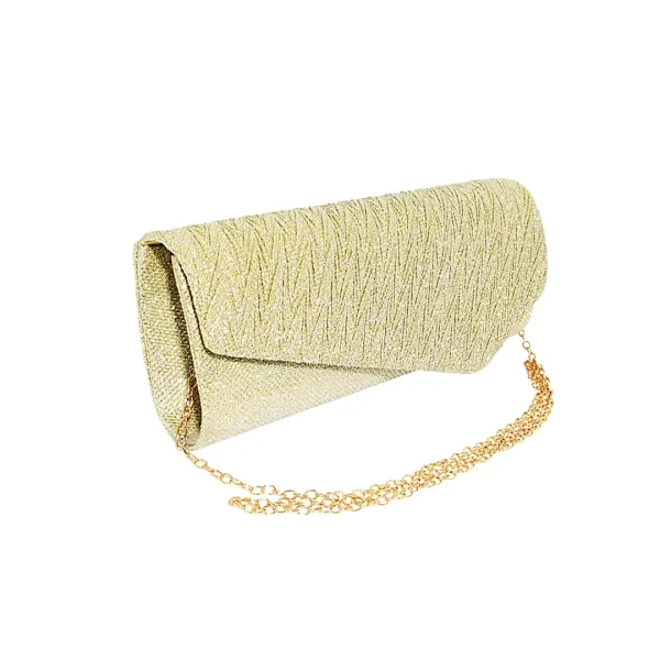 Geanta plic, pentru ocazii si petreceri, auriu sclipitor, 27 x 11 cm, Magrot 20340