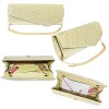 Geanta plic, pentru ocazii si petreceri, auriu sclipitor, 27 x 11 cm, Magrot 20340