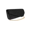 Geanta plic, pentru ocazii si petreceri, negru sclipitor, 27 x 11 cm, Magrot 20339