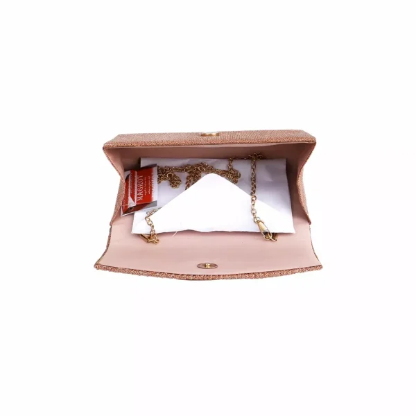 Geanta plic pentru ocazii si petreceri, roze, sclipici, 20/10 cm, Magrot 20299