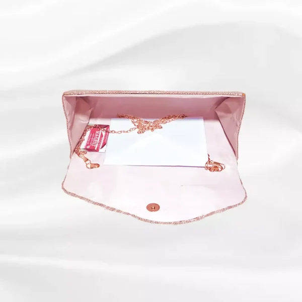 Geanta plic, ocazii si petreceri, rose sclipitor, 25 x 12 cm, Magrot 20433