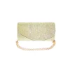 Geanta plic pentru ocazii si petreceri, auriu, sclipici, 20 x 10 cm, Magrot 20426