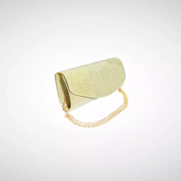Geanta plic pentru ocazii si petreceri, auriu, sclipici, 20 x 10 cm, Magrot 20426