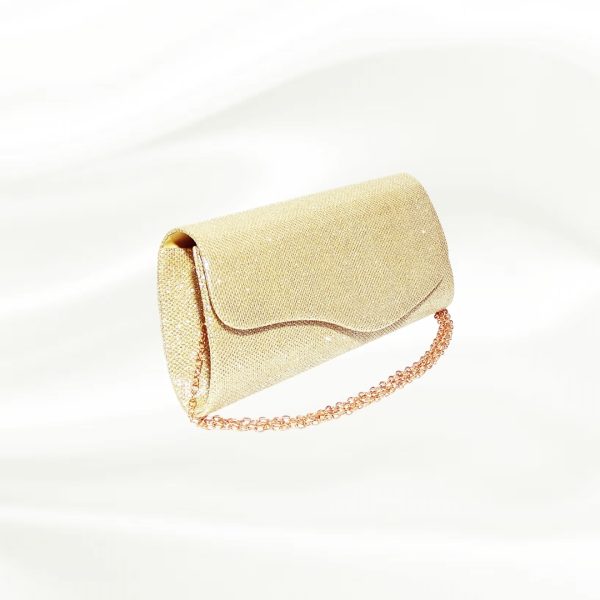 Geanta plic, ocazii si petreceri, auriu sclipitor, 25 x 12 cm, Magrot