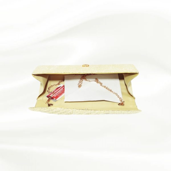 Geanta plic, ocazii si petreceri, auriu sclipitor, 25 x 12 cm, Magrot