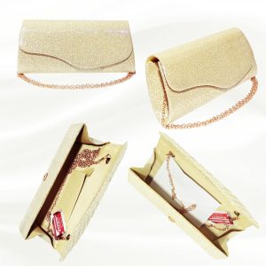 Geanta plic, ocazii si petreceri, auriu sclipitor, 25 x 12 cm, Magrot 