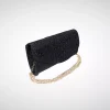 Geanta plic pentru ocazii si petreceri, negru, sclipici, 20 x 10 cm, Magrot 20424