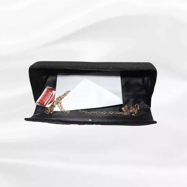 Geanta plic, ocazii si petreceri, negru sclipitor, 25 x 12 cm, Magrot 20430