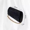 Geanta plic, ocazii si petreceri, negru sclipitor, 25 x 12 cm, Magrot 20430