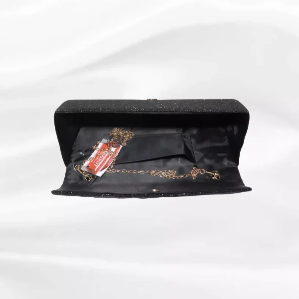 Geanta plic, ocazii si petreceri, negru sclipitor, 25 x 12 cm, Magrot 20430