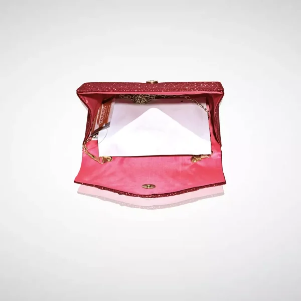 Geanta plic pentru ocazii si petreceri, rosu, sclipici, 20 x 10 cm, Magrot 20428