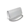 Geanta mica, plic seara pentru ocazii si petreceri, 20 x 10 cm, Magrot B-39 argintiu