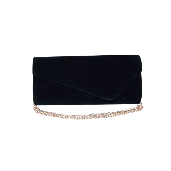 Geanta plic de seara, pentru ocazii si petreceri, negru, catifea, 26 x 12 cm, Magrot 20442 Magrot shop online
