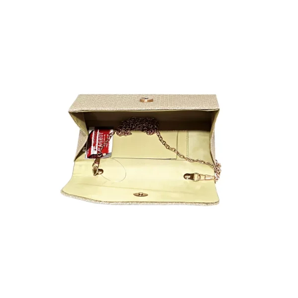 Geanta plic seara mic pentru ocazii si petreceri, auriu sclipitor, 20 x 10 cm, Magrot 20458 Megastyle