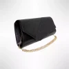 Geanta plic seara pentru ocazii si petreceri, negru sidefat, 26 x 12 cm, Magrot 24007