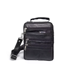 Borseta de umar si mana, barbateasca 22 x 17 cm, negru, din piele, Magrot 24031 (1) Megastyle
