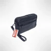 Borseta barbateasca de mana, neagra, din piele naturala, un compartiment principal 14 x 22, Magrot 24034 (1) Megastyle
