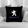 Perna cu sigla Peugeot, Fata de perna si burduf detasabil 45 x 45, bumbac Magrot 24049 negru (1) mAGROT SHOP