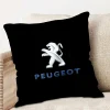 Perna cu sigla Peugeot, Fata de perna si burduf detasabil 45 x 45, bumbac Magrot 24049 negru (1) mAGROT SHOP