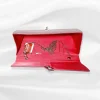 Geanta plic de seara, pentru ocazii si petreceri, Rosu sidef, 26 x 12 cm, Magrot 25007