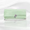 Geanta plic de seara, pentru ocazii si petreceri, Verde sidef, 26 x 12 cm, Magrot 25006