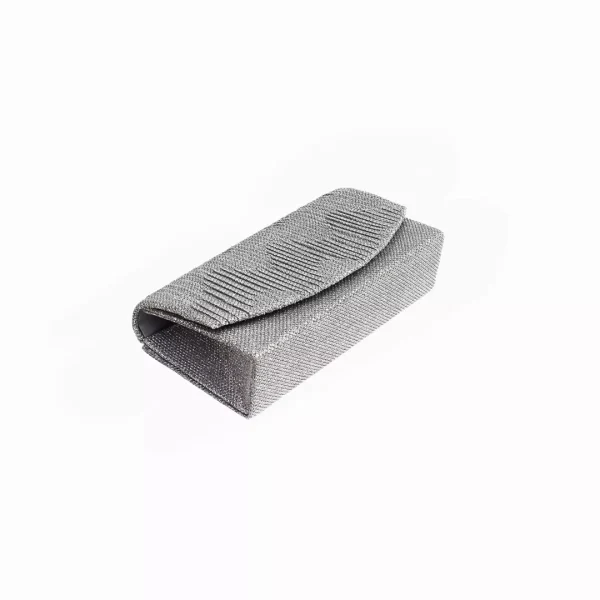 Geanta plic pentru ocazii si petreceri, Gri, sclipici, 20x10 cm, Magrot 25015