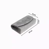 Geanta plic pentru ocazii si petreceri, Gri, sclipici, 20x10 cm, Magrot 25015