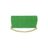 Geanta plic pentru ocazii si petreceri, Verde, sclipici, 20x10 cm, Magrot 25018