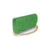 Geanta plic pentru ocazii si petreceri, Verde, sclipici, 20x10 cm, Magrot 25018