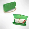 Geanta plic pentru ocazii si petreceri, Verde, sclipici, 20x10 cm, Magrot 25018