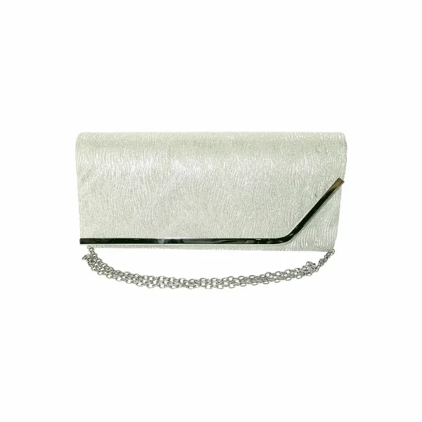 Geanta dama tip plic de seara, ocazii si petreceri, Verde relief, 26 x 12 cm, Magrot 25021