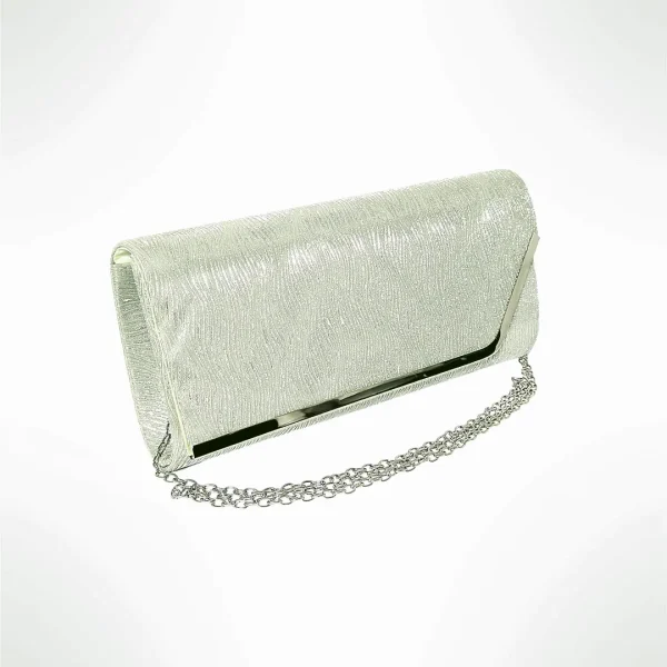 Geanta dama tip plic de seara, ocazii si petreceri, Verde relief, 26 x 12 cm, Magrot 25021