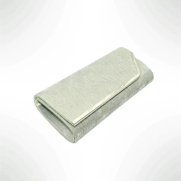 Geanta dama tip plic de seara, ocazii si petreceri, Verde relief, 26 x 12 cm, Magrot 25021