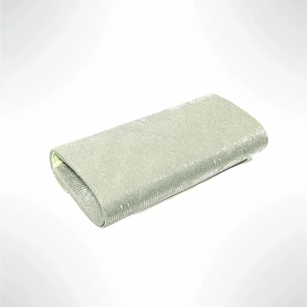 Geanta dama tip plic de seara, ocazii si petreceri, Verde relief, 26 x 12 cm, Magrot 25021