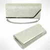 Geanta dama tip plic de seara, ocazii si petreceri, Verde relief, 26 x 12 cm, Magrot 25021