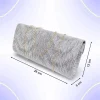 Geanta dama tip plic de seara, ocazii si petreceri, albastru Gri relief, 26 x 12 cm, Magrot 25023 (1) Magrot Megastyle